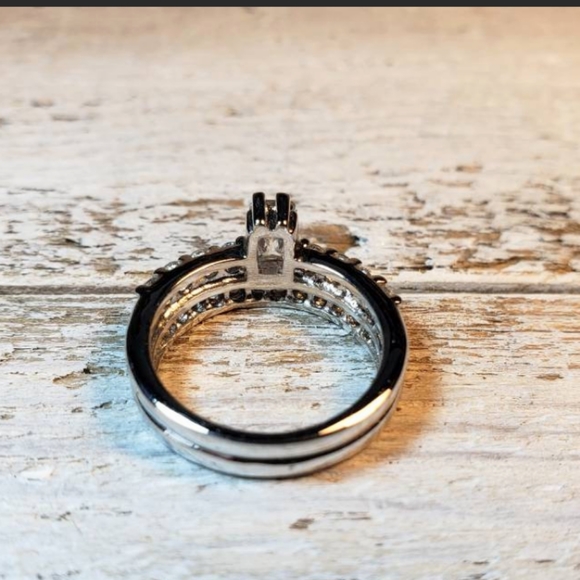 Vintage Silver Crown Style with CZ Crystals - Picture 2 of 3